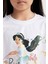 Kız Çocuk Disney Prenses Bisiklet Yaka Kısa Kollu Tişört C5944A824HS 11
