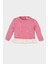 Kız Bebek Pembe Bisiklet Yaka Örgülü Triko Kazak C8288A524WN 6
