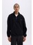 Comfort Regular Fit Rahat Kalıp Fermuarlı Dik Yaka Baskılı Polar Sweatshirt C7794AX24AU 15