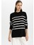 Relax Fit Yumuşak Dokulu Çizgili Bisiklet Yaka Triko Kazak Tunik S7517AZ24WN 11