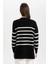 Relax Fit Yumuşak Dokulu Çizgili Bisiklet Yaka Triko Kazak Tunik S7517AZ24WN 15