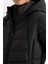 Fit Su İtici Slim Fit Dar Kesim Kapüşonlu Kapitoneli Fermuarlı Cepli Uzun Şişme Mont Parka A1556AX24WN 15