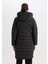 Fit Su İtici Slim Fit Dar Kesim Kapüşonlu Kapitoneli Fermuarlı Cepli Uzun Şişme Mont Parka A1556AX24WN 18