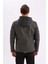 Su İtici Slim Fit Dar Kesim Çıkarılabilir Kapüşonlu Fermuarlı Cepli Suni Deri Ceket Mont R2523AZ24WN 15