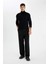 Siyah Slim Fit Dar Kesim Balıkçı Yaka Basic Düz Triko Kazak R1124AZ24WN 7