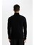 Siyah Slim Fit Dar Kesim Balıkçı Yaka Basic Düz Triko Kazak R1124AZ24WN 12