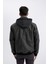 Su Geçirmez Slim Fit Dar Kesim Çıkarılabilir Kapüşonlu Fermuarlı Cepli Suni Deri Mont N9682AZ24WN 20