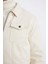 Slim Fit Dar Kesim Gömlek Yaka Fermuarlı İç Cepli Süet Mevsimlik Baharlık Ceket Mont A3254AX24AU 11