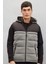 Slim Fit Cepli Yelek Dar Kesim Renk Bloklu Kapüşonlu Fermuarlı C5025AX24WN 6