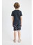 Erkek Çocuk Pijama Takımı Baskılı Kısa Kollu Üst Şort C7910A824SM 12