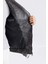 Su İtici Regular Fit Fermuarlı Cepli Suni Deri Ceket Mont C4862AX24WN 13