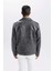 Su İtici Regular Fit Fermuarlı Cepli Suni Deri Ceket Mont C4862AX24WN 14