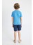 Erkek Çocuk Pijama Takımı Baskılı Kısa Kollu Üst Şort C7911A824SM 12