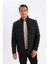 Slim Fit Dar Kesim Dik Yaka Astarlı Cepli Fermuarlı Mont Y4506AZ24AU 8