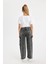 Kız Çocuk Wide Leg Kargo Cepli Geniş Bol Paça Jean Pantolon C8541A824AU 14