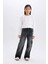 Kız Çocuk Wide Leg Kargo Geniş Paça Jean Pantolon C8539A824AU 7