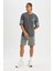DeFactoFit NBA Denver Nuggets Standart Fit Kısa Paça Şort B9902AX24SM 9