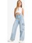 Kız Çocuk Wide Leg Kargo Geniş Paça Jean Pantolon C8540A824AU 9