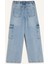 Kız Çocuk Wide Leg Kargo Geniş Paça Jean Pantolon C8540A824AU 18