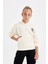 Kız Çocuk Cepli Kapüşonlu Baskılı Okul Sweatshirt C7764A824AU 9