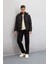 Su Geçirmez Mont Slim Fit Dar Kesim Kapüşonlu Polar Astarlı Fermuarlı U9773AZ24WN 12