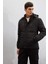 Su Geçirmez Mont Slim Fit Dar Kesim Kapüşonlu Polar Astarlı Fermuarlı U9773AZ24WN 14