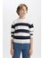 Erkek Çocuk Bisiklet Yaka Çizgili Triko Kazak C1710A824AU 7