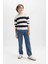 Erkek Çocuk Bisiklet Yaka Çizgili Triko Kazak C1710A824AU 8