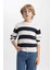 Erkek Çocuk Bisiklet Yaka Çizgili Triko Kazak C1710A824AU 9