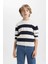 Erkek Çocuk Bisiklet Yaka Çizgili Triko Kazak C1710A824AU 10