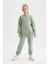 Kız Çocuk Relax Fit Bisiklet Yaka Pamuklu Basic Düz Okul Sweatshirt A2797A824AU 7