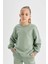 Kız Çocuk Relax Fit Bisiklet Yaka Pamuklu Basic Düz Okul Sweatshirt A2797A824AU 9