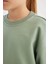 Kız Çocuk Relax Fit Bisiklet Yaka Pamuklu Basic Düz Okul Sweatshirt A2797A824AU 10