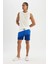 Fit Regular Fit Baskılı Esnek Dokulu Sporcu Kısa Boy Deniz Şortu B5997AX24HS 6