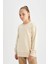 Kız Çocuk Relax Fit Bisiklet Yaka Pamuklu Basic Düz Okul Sweatshirt A2797A824AU 10