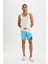 DeFactoFit Regular Fit Baskılı Esnek Dokulu Kısa Boy Deniz Şortu B5999AX24HS 6