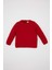 Kız Bebek Kırmızı Bisiklet Yaka Basic Düz Triko Kazak X8187A224AU 9