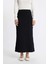 Regular Fit Basic Düz Maxi Siyah Triko Etek A1314AX24AU 9