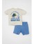 Erkek Bebek 2'li Takım Bisiklet Yaka Baskılı Kısa Kollu Tişört Şort 12