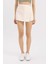 Yüksek Bel Dokuma Şort Etek C0699AX24SM 12