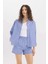 Oversize Geniş Kalıp Çizgili Poplin Uzun Kollu Gömlek C8751AX24SM 14
