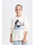 Kız Çocuk Disney Mickey & Minnie Oversize Geniş Kalıp Bisiklet Yaka Sweatshirt C7353A824AU 10