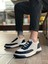 Bağcıksız Lastik Detaylı Triko Erkek Hi Sneaker Bej Siyah 1