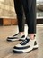 Bağcıksız Lastik Detaylı Triko Erkek Hi Sneaker Bej Siyah 2