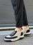 Bağcıksız Lastik Detaylı Triko Erkek Hi Sneaker Bej Siyah 3