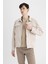Slim Fit Dar Kesim Süet Ceket Dar Kesim Gömlek Yaka Çıtçıtlı Cepli C7906AX24SP 10