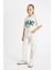 Kız Çocuk Straight Fit Geniş Bol Paça Cepli Pamuklu Bej Okul Pantolonu C9471A824AU 13