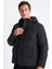 Su İtici Slim Fit Dar Kesim Kapüşonlu Fermuarlı Çıtçıt Kapamalı Cepli Mont C8486AX24WN 7