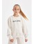Kız Çocuk Bisiklet Yaka Baskılı Okul Sweatshirt C7763A824AU 9