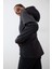 Fit Su İtici Rüzgar Geçirmez Slim Fit Dar Kesim Kapüşonlu Fermuarlı Cepli Polar Astarlı Softshell Mont C4951AX24AU 7